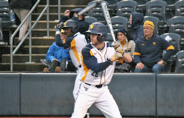 West Virginia left fielder/pitcher Braden Zarbnisky